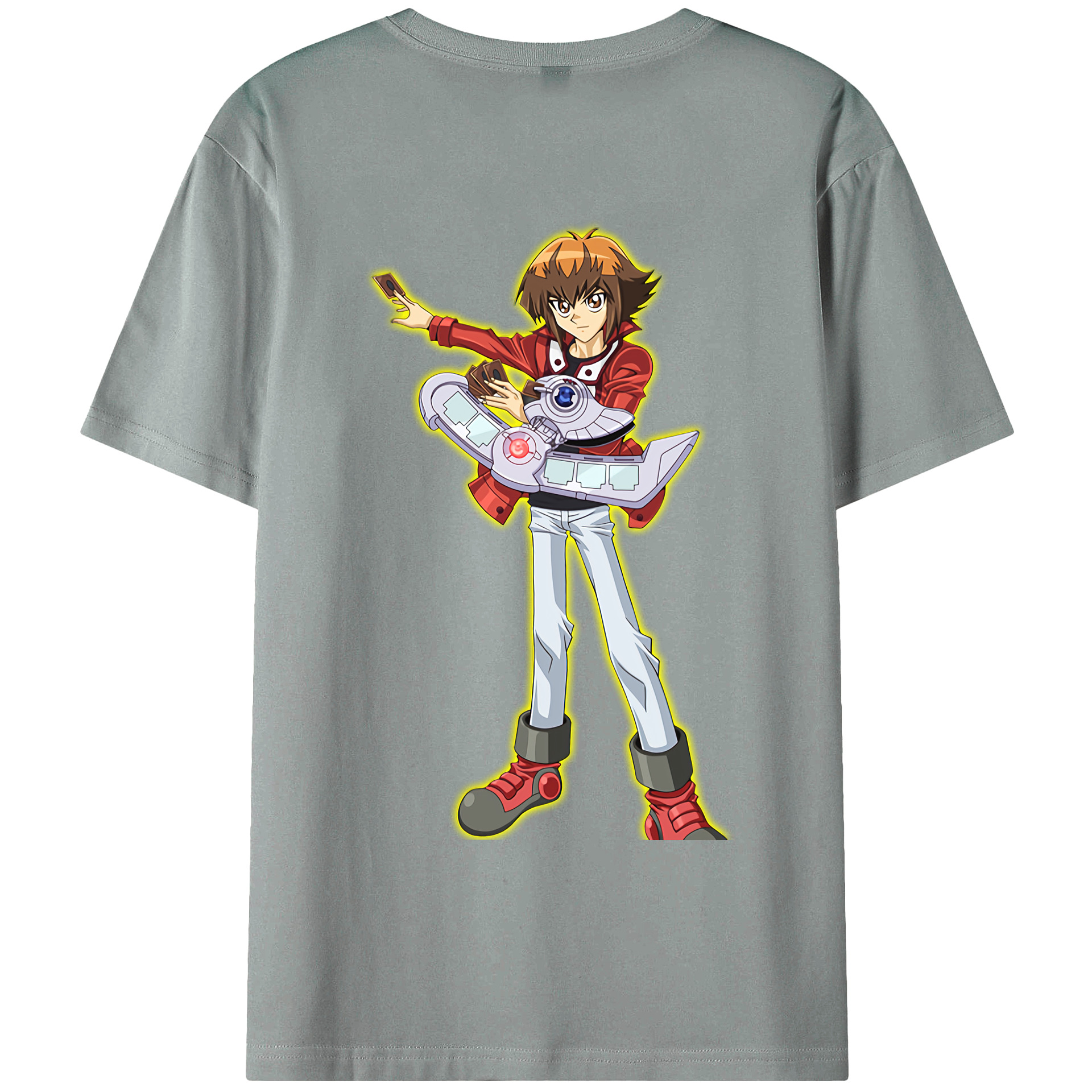 （画像用） 遊☆戯☆王 Yu-Gi-Oh! 綿100％ メンズ半袖Tシャツ（バックプリント） 通気性